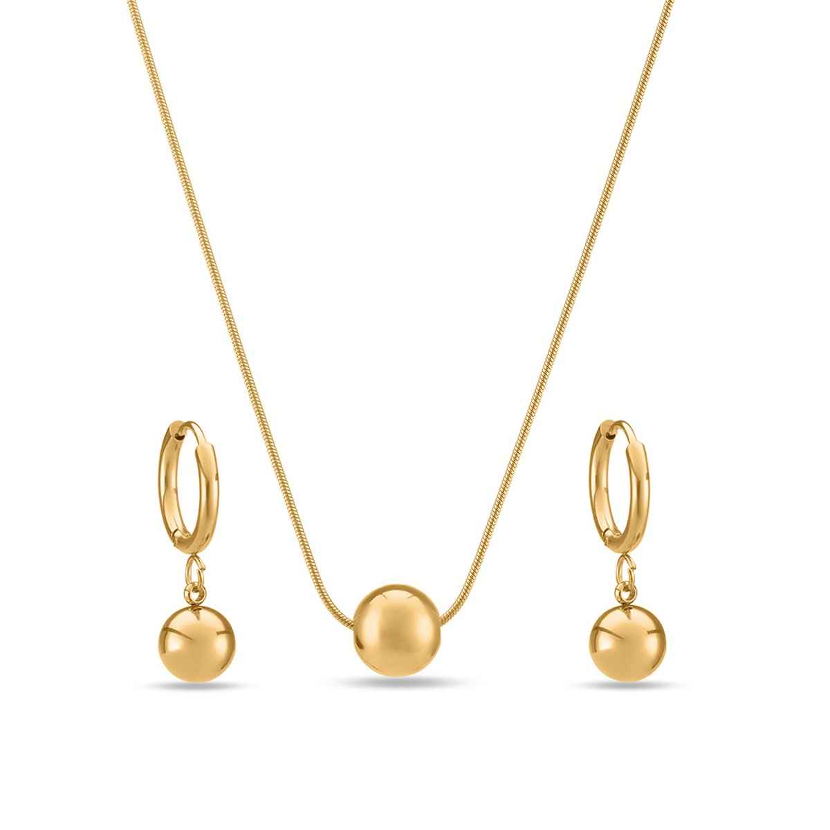 Palmonas Golden Orb Set For Womens | Waterproof And Anti-Tarnish