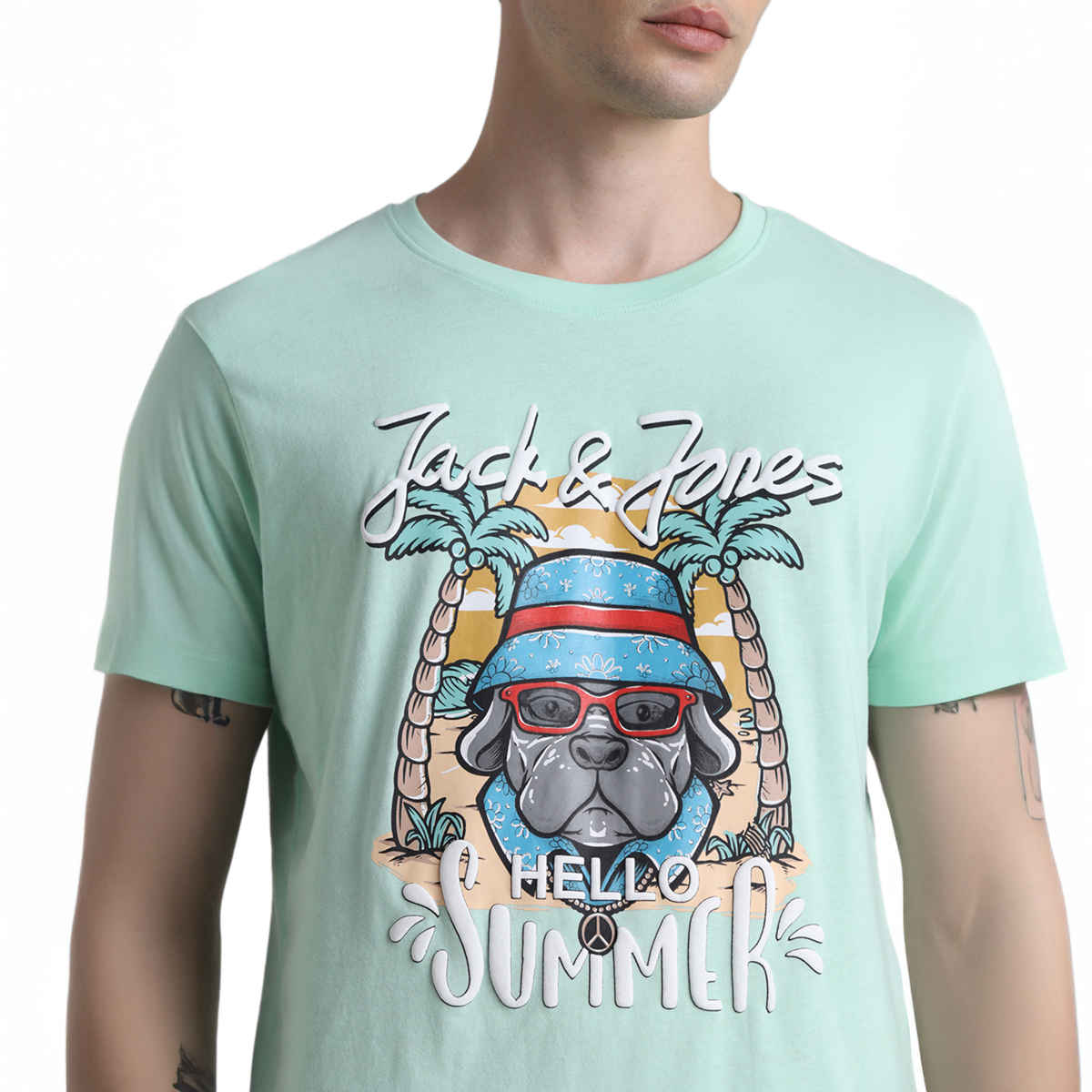 JACK & JONES Men's Regular fit T-shirt | Green - XL