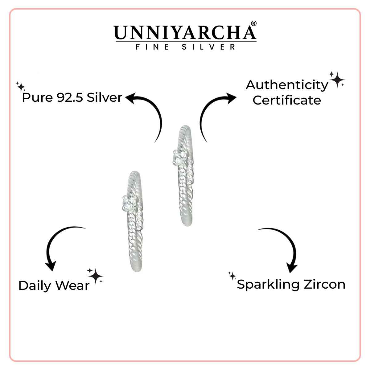 Unniyarcha 92.5 Silver Toe Ring