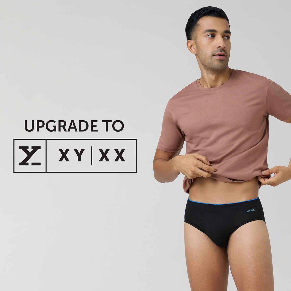 XYXX Men's Uno Modal Briefs pack of 2, Black & Heather Grey| M