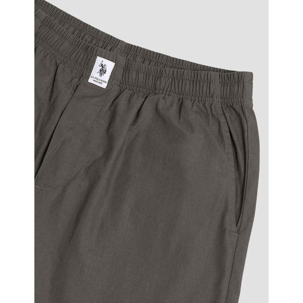 U.S. Polo Assn. Mid Rise Solid OELP6 Lounge Track Pants - Pack Of 1 | Grey | XL