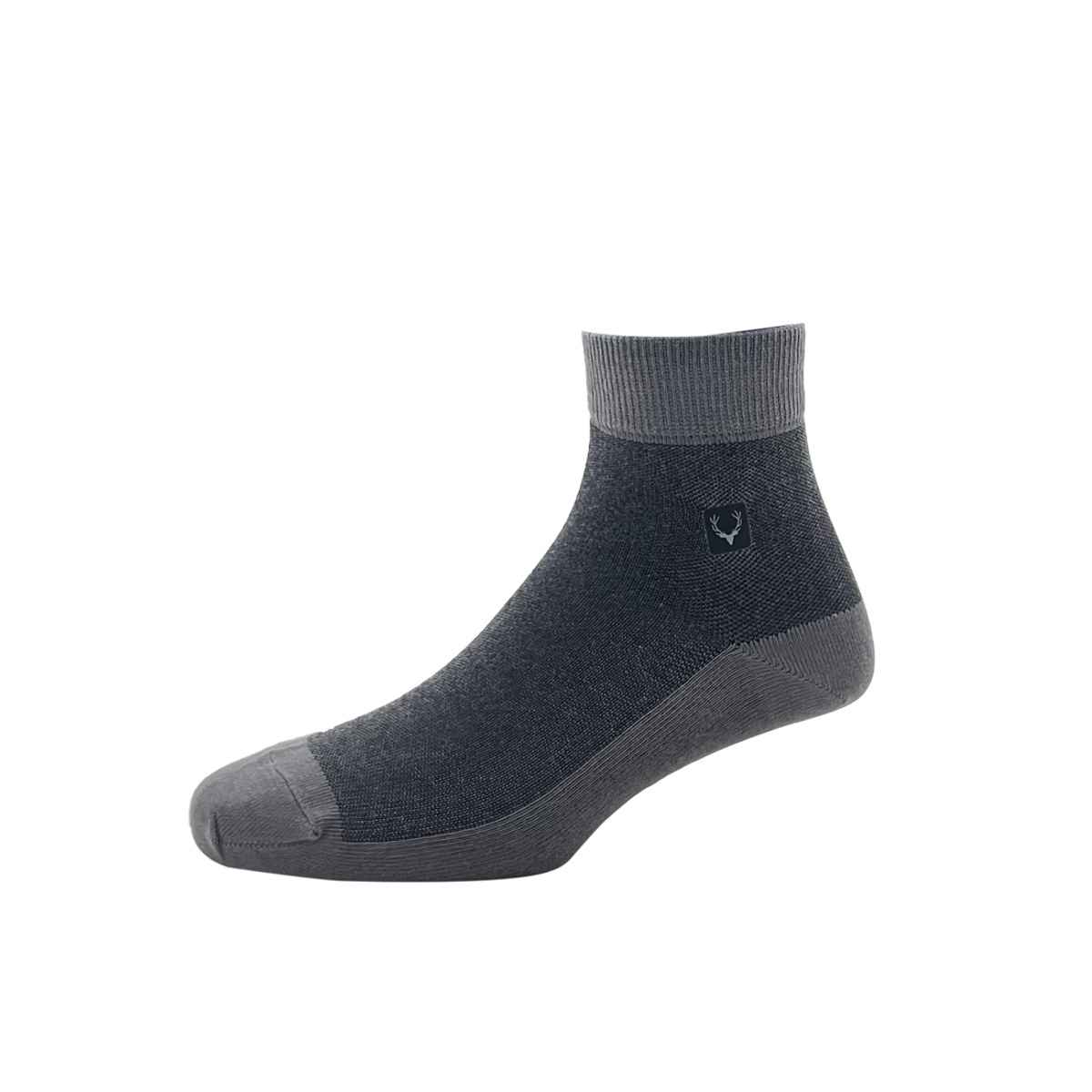 Allen Solly Men's Cotton Quarter Crew Pique Pattern Socks - Black, Dark Grey, Navy