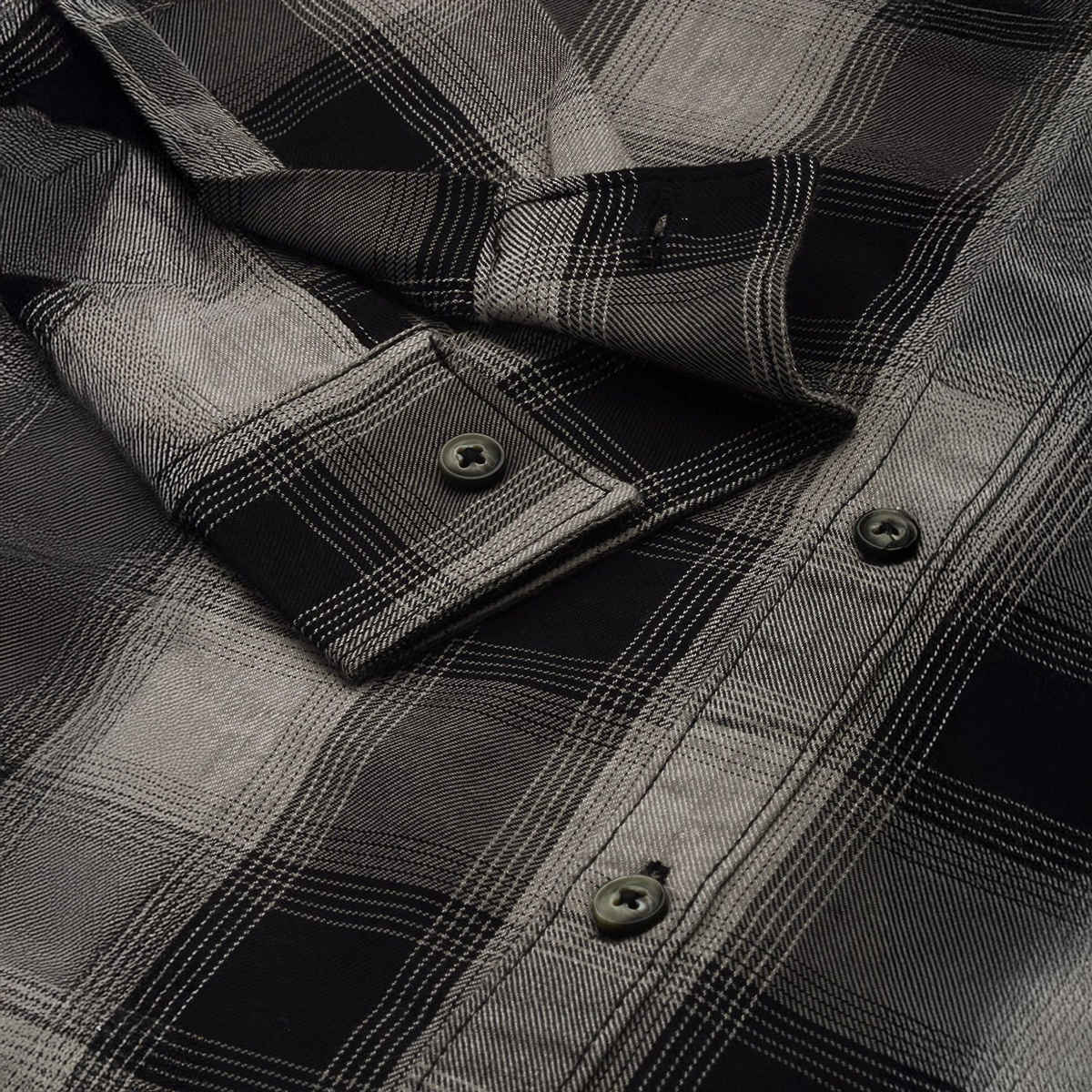 The Indian Garage Co Men's Slim Fit Checkered Casual Shirt | Grey - M