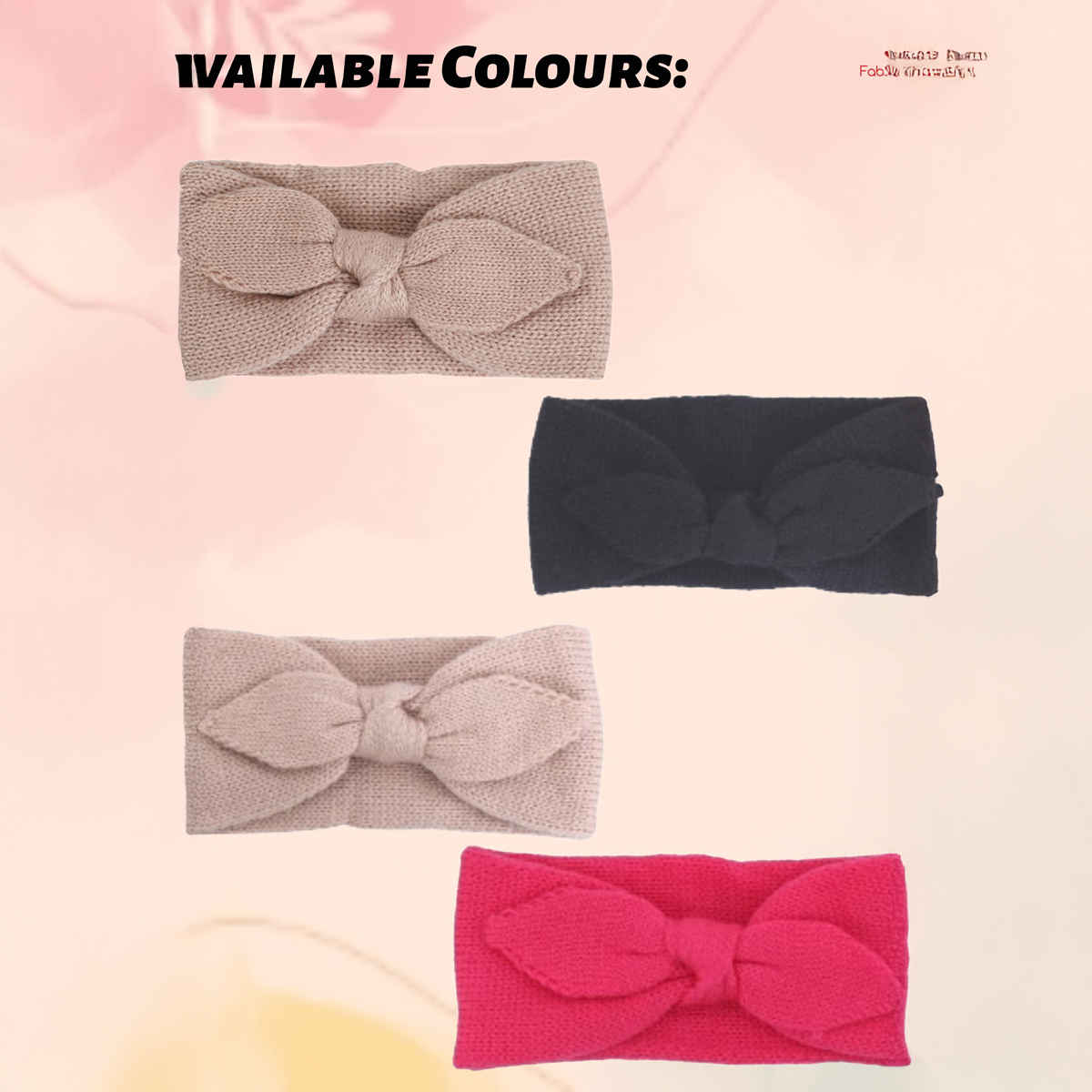 Fabseasons Unisex Solid Acrylic Wool Headband | Peach | 2 - 10 years