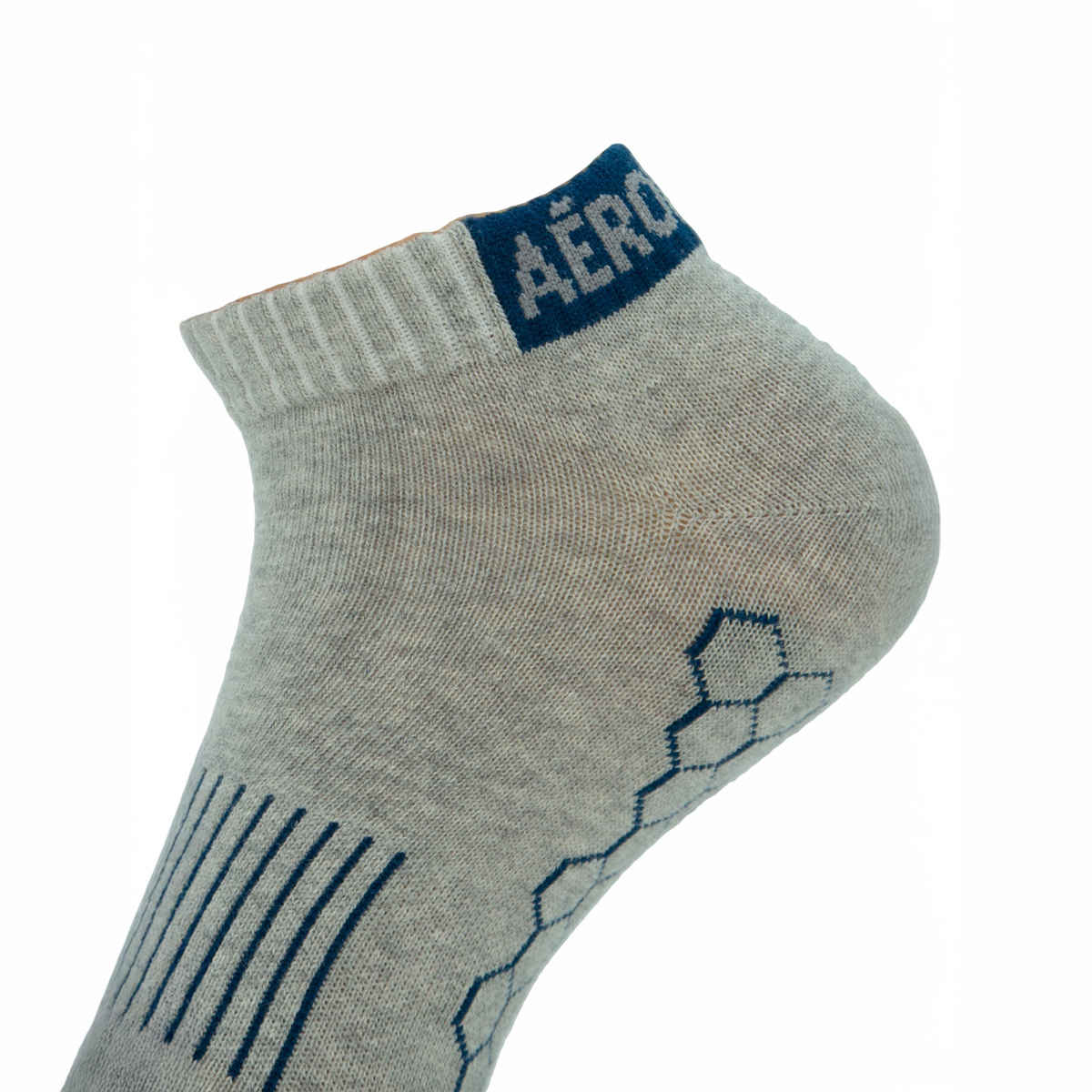Aeropostale Men's Flat Knit Low Cut Socks | Idea-1748Bnl | Black, Navy and Lt. Grey