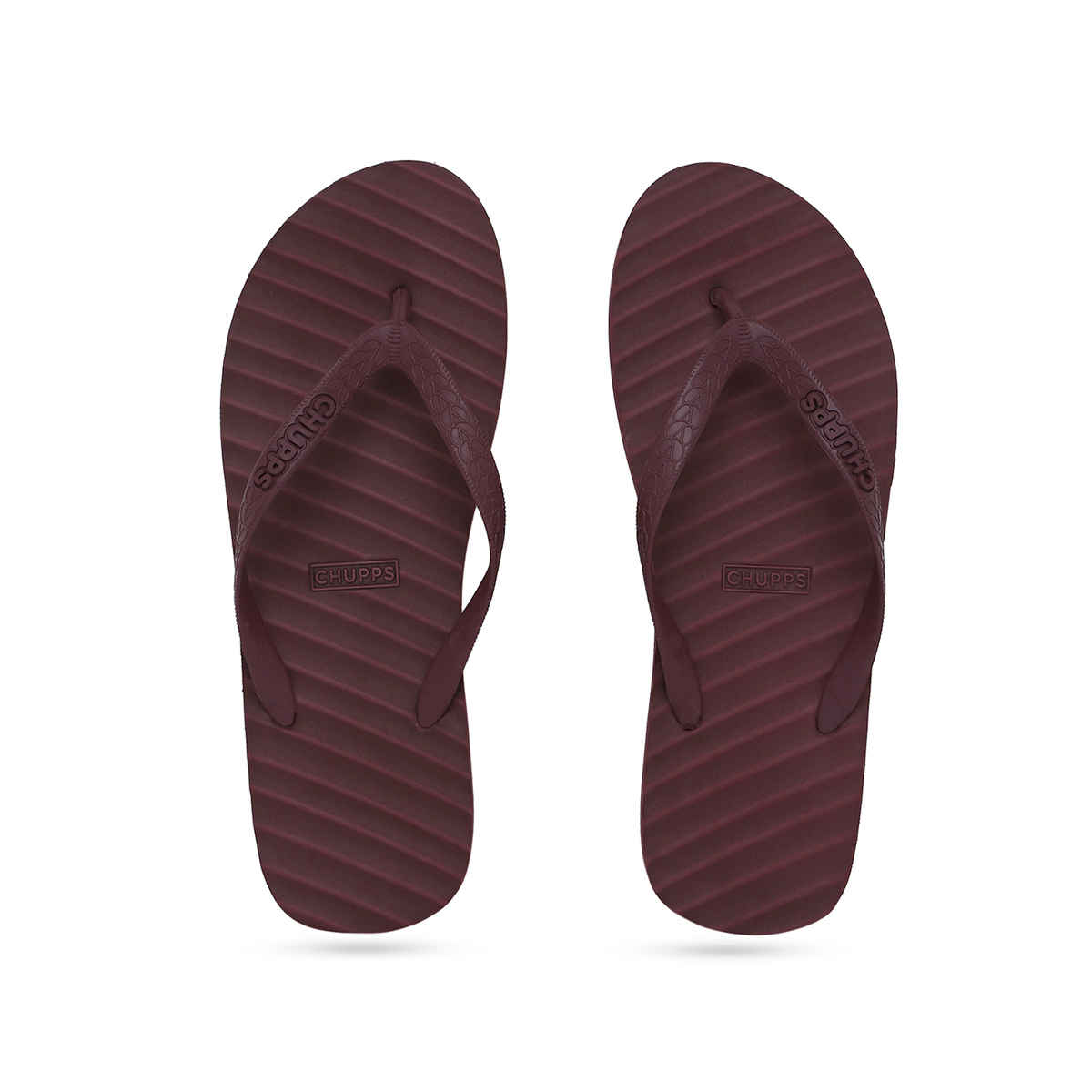 Chupps Women's Banana Leaf Monocrome Red Flipflop - UK 5