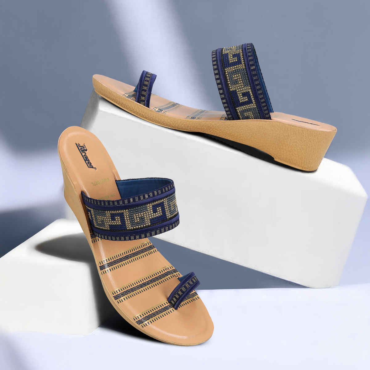 Paragon Women's Blue Pu Sandals PUK7027L UK 7