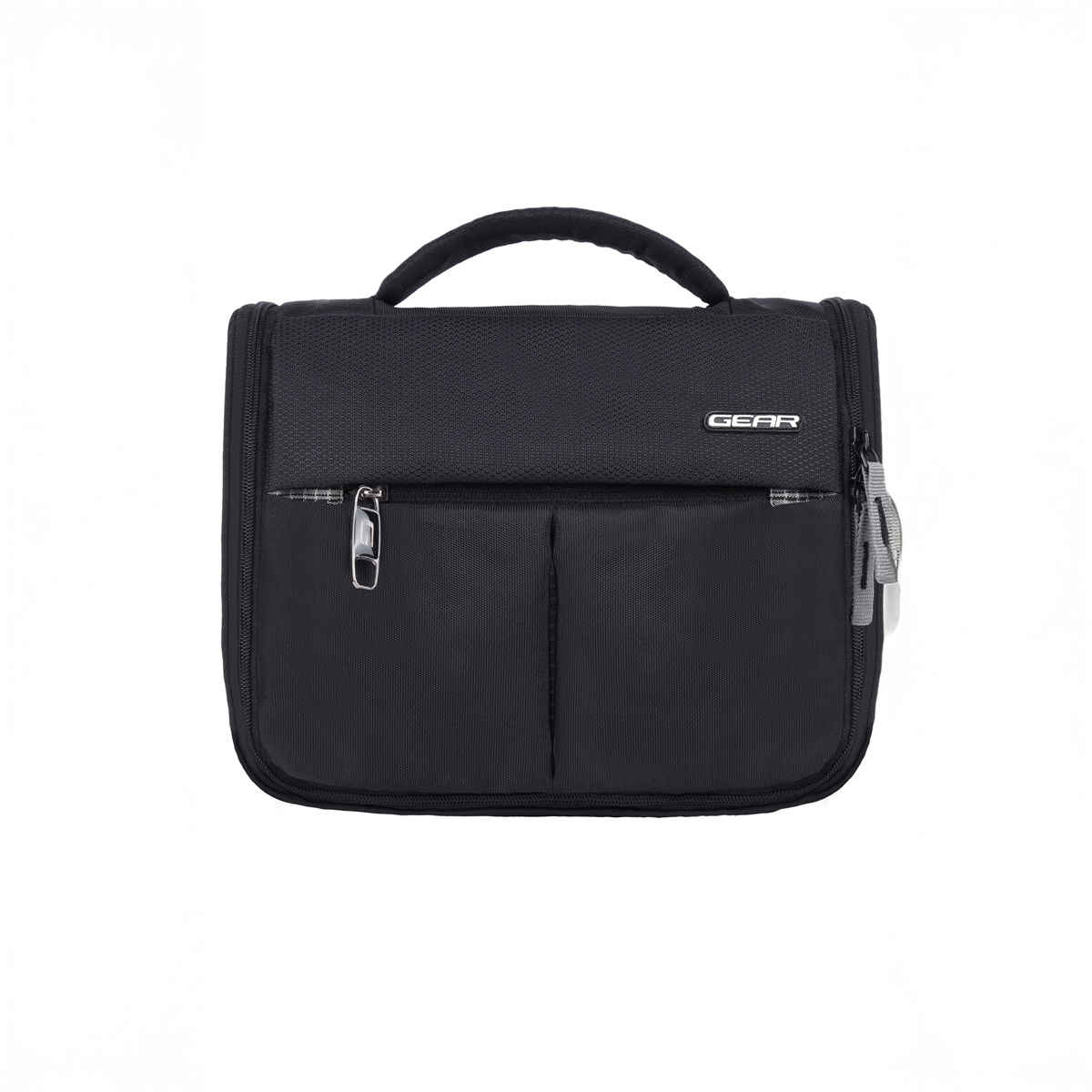 Gear Unisex Solid Polyester 6 L Toilet Pouch | Black and Grey