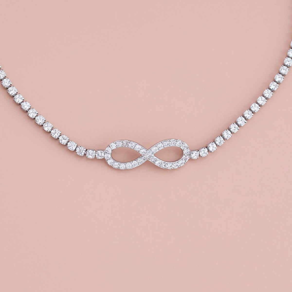 Kushal s Fashion Jewellery White Gold-Plated Zircon Trendy Payal | 441645