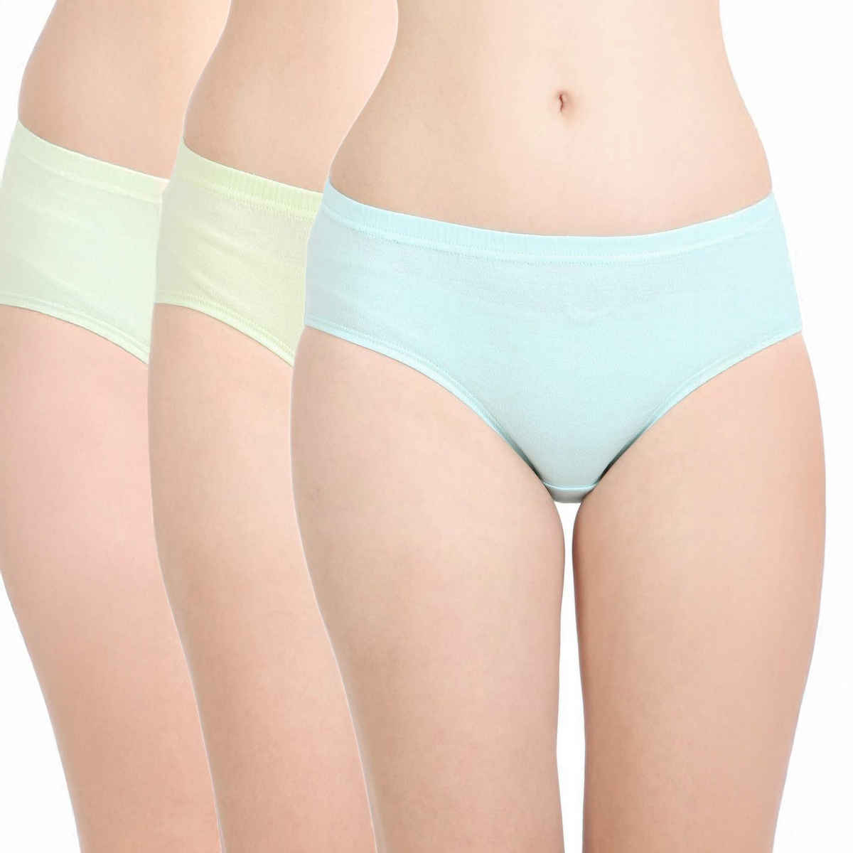 Bodycare Women Panty Plain Classic 100% Cotton Mid Rise | Assorted - L