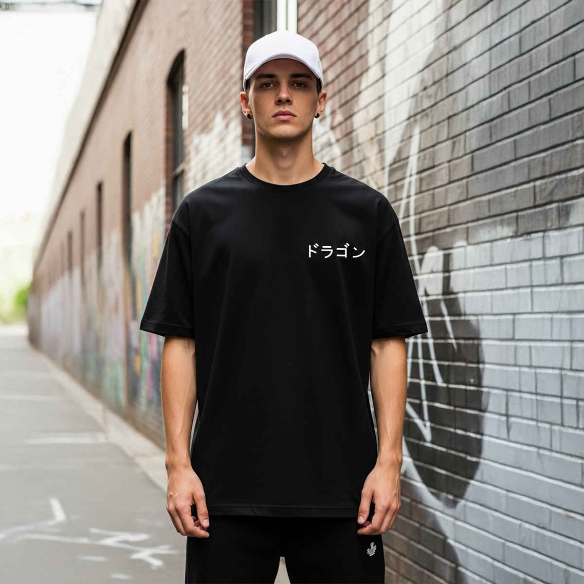 BENNY BROOKS Men's Round Neck half sleeve Oversized T-shirt |AA(ARN)BLACK63 | Black - M