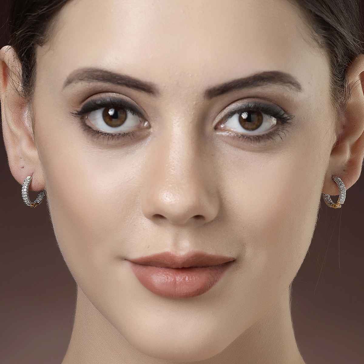 Zeneme White & Gold-Toned Teardrop Shaped Studs Earrings For Women & Girls