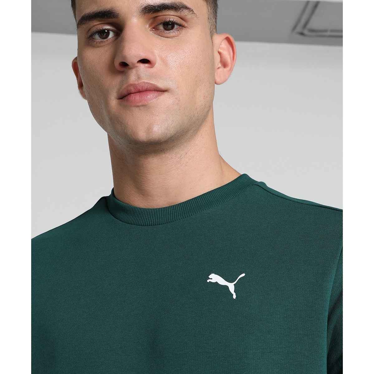 Puma Men's Sweatshirt Crew Regular Fit - Green | M