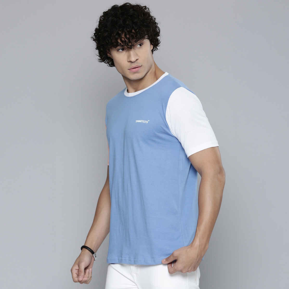 Smartees Men's Printed T-shirt | Blue - L