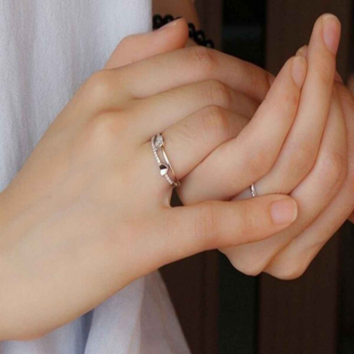 Fashion Frill Women's Combo Rings Silver Onesize