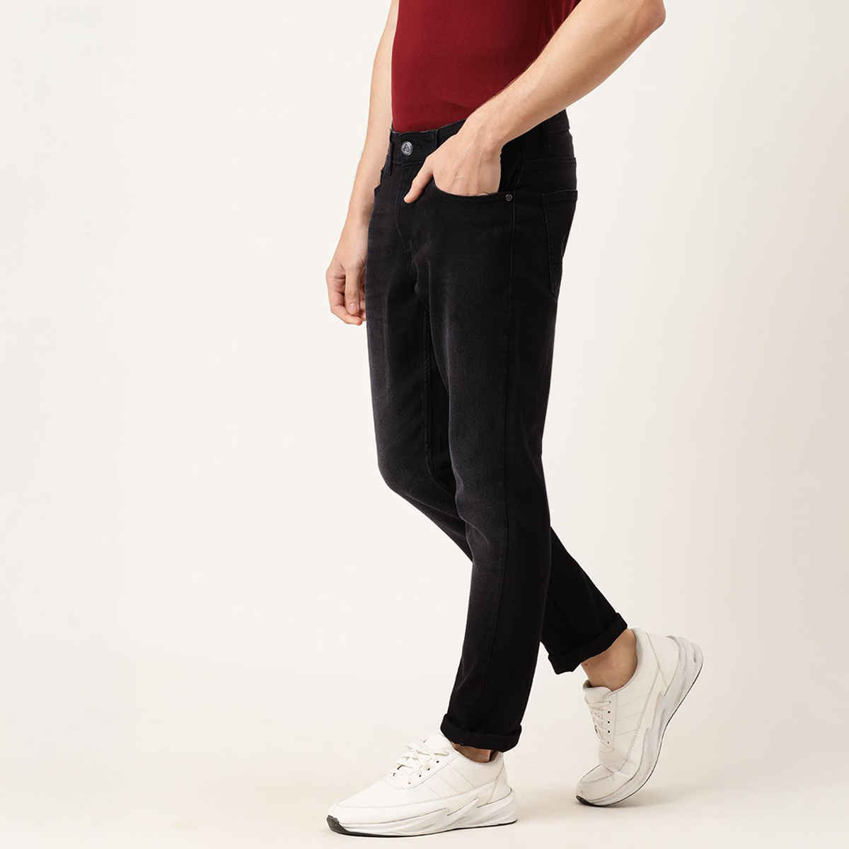The Indian Garage Co Men | Super slim Casual | Black Denim | 32