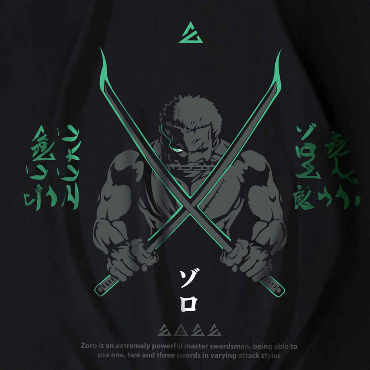 De Tees Men's Sweatshirt | Zoro | Black - S