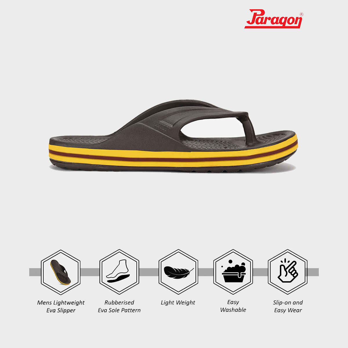 Paragon Men's Brown Eva Slippers EVK3414G UK 10