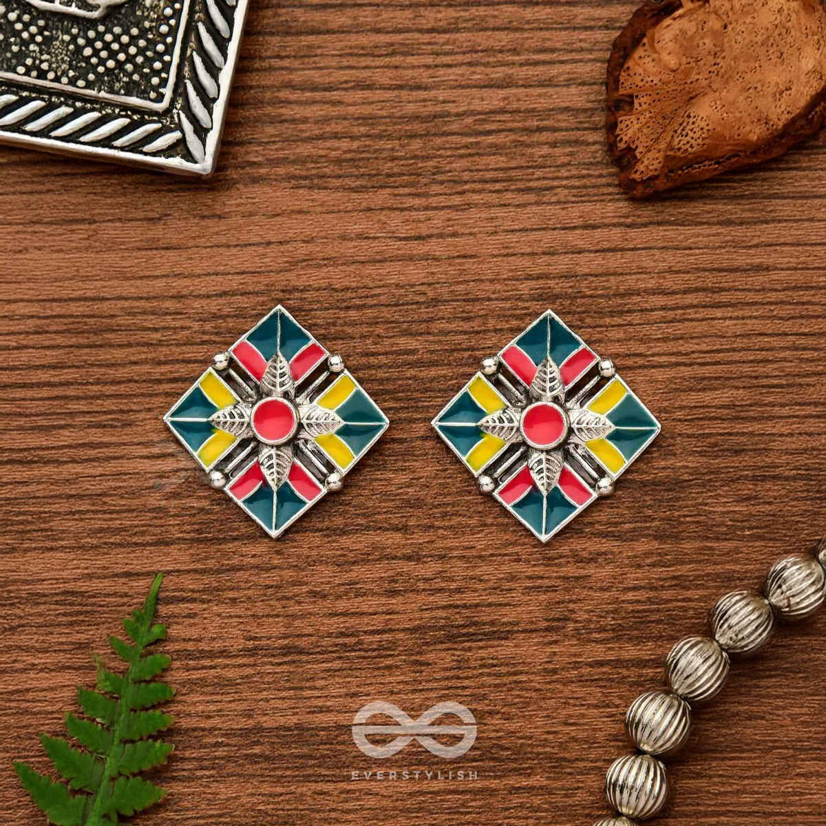 Everstylish The Homestead Hues- Enamelled Oxidised Earrings