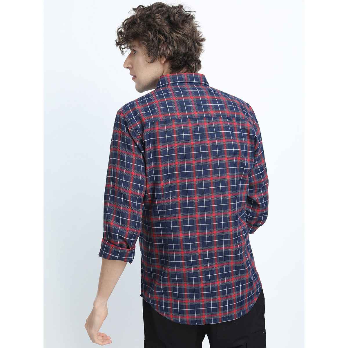 Ketch Men Slim Fit Tartan Checks Checked Casual Shirt | Multicolor | XL