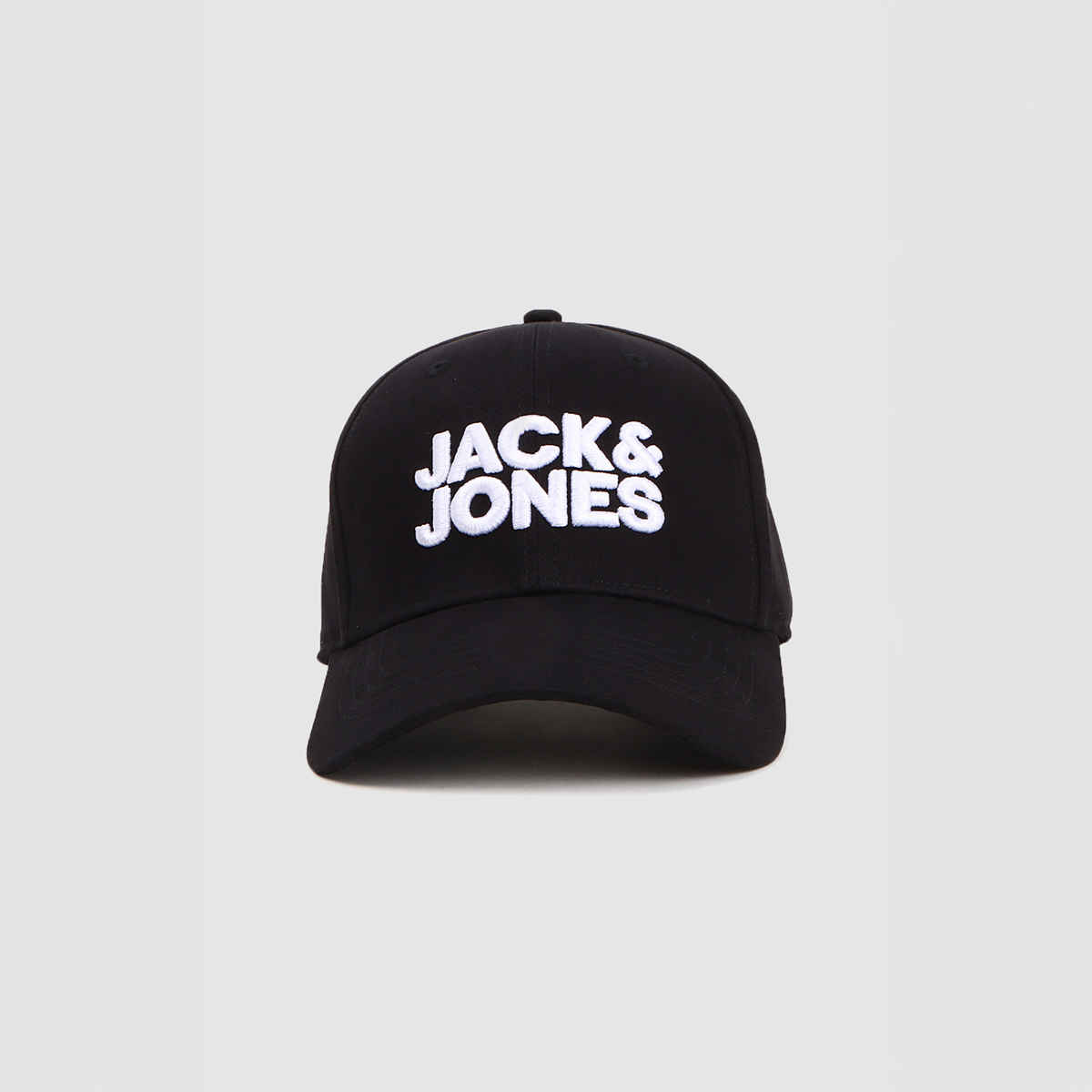 Jack & Jones Men's Embroidered Cotton Baseball Cap | Black - Free Size