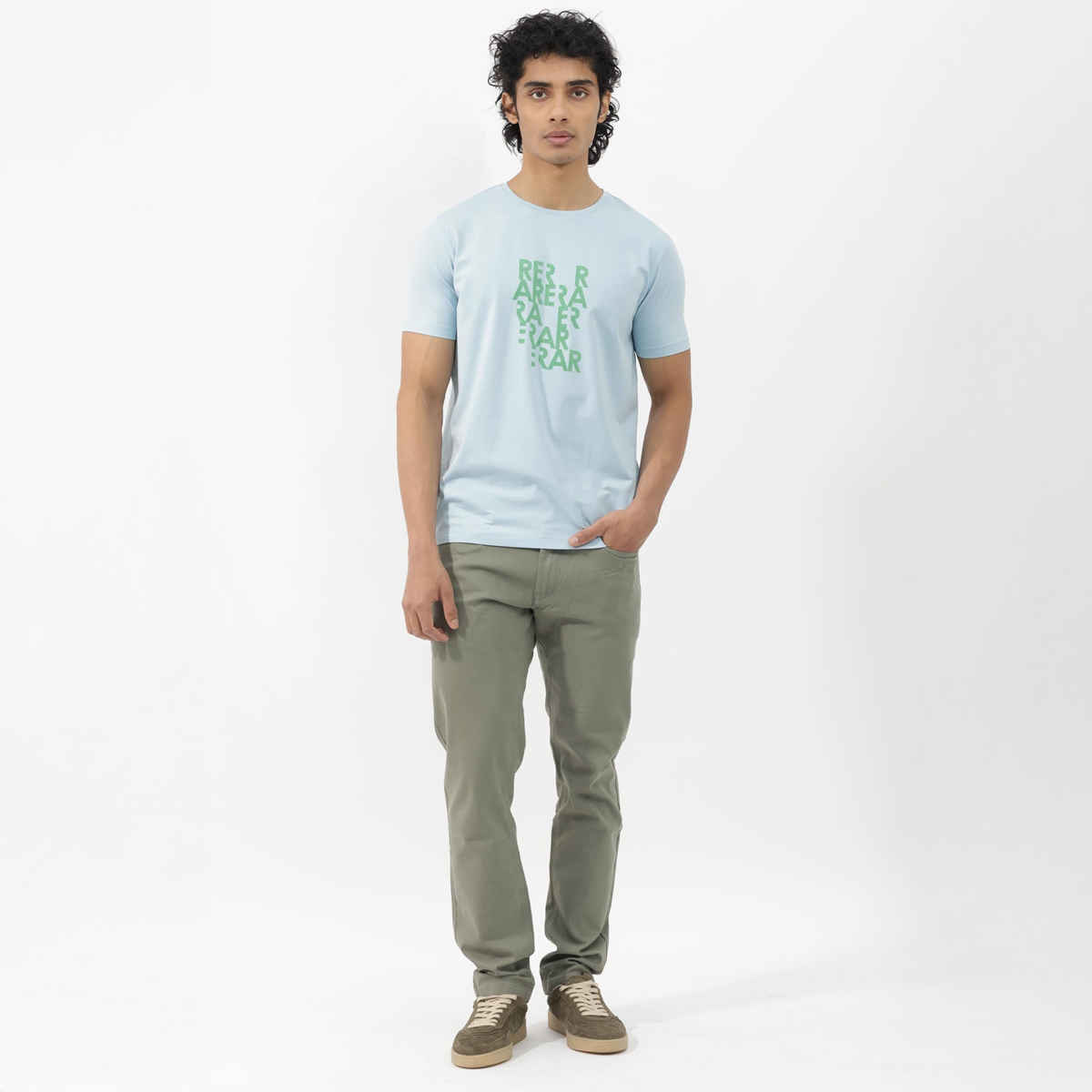 Rare Rabbit Men's Akro Light T-shirt | Blue - L