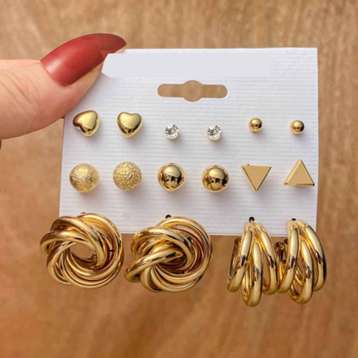 Fashion Frill Women's Drop Earings Gold Onesize