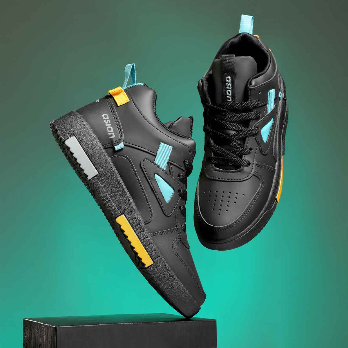 Asian Tarzan-11 Men High Top Sneakers Black (Size-9)