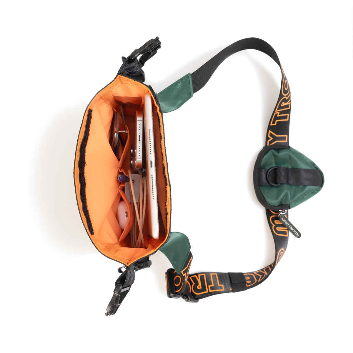 MONKEY TROOPERS Radiant Crossbody - Water Resistant, Lightweight, Quick-Access, Tough | Dark Green