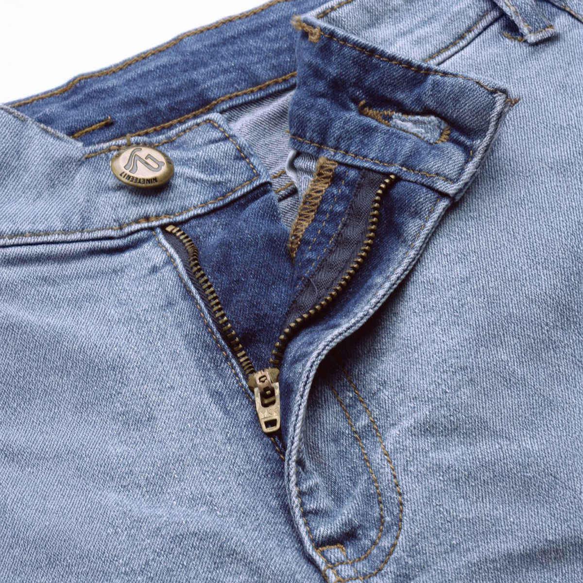 The Indian Garage Co Men | Slim Fit Solid Casual Denim Shorts | Light Blue | 28