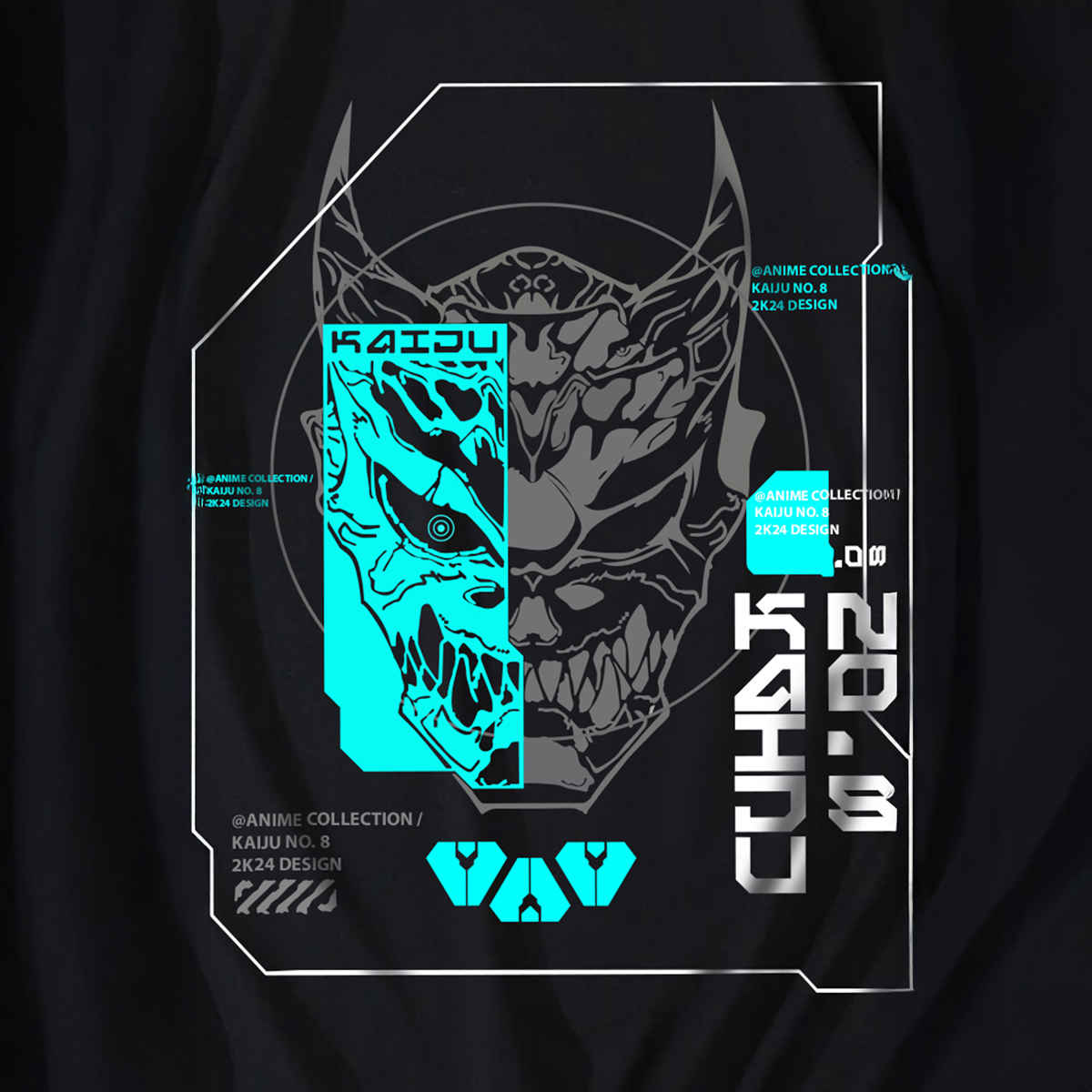 De Tees Men's Sweatshirt | Kaiju | Black - L