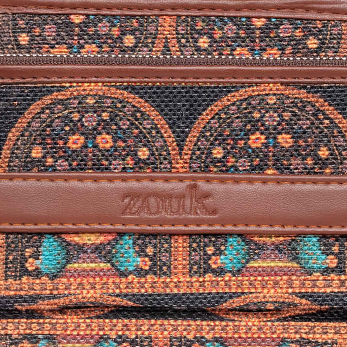 Zouk Royal Indian Peacock Motif Classic Zipper Wallet (CFC) - Multicolour