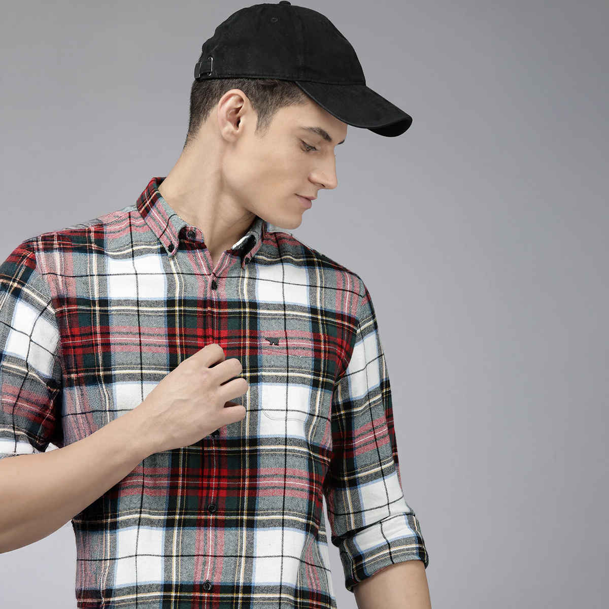 The Bear House Men Slim Fit Checked Flannel Cotton Casual Shirt - Tai | Multicolor | M