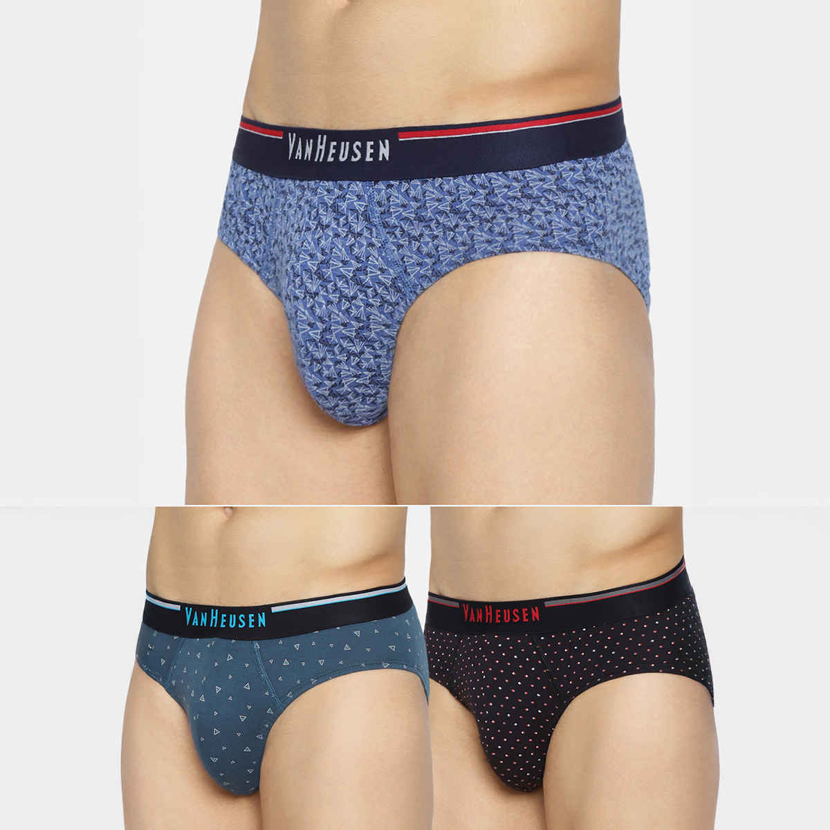 Van Heusen Men Printed Anti Bacterial & Super Soft Briefs | Assorted - S