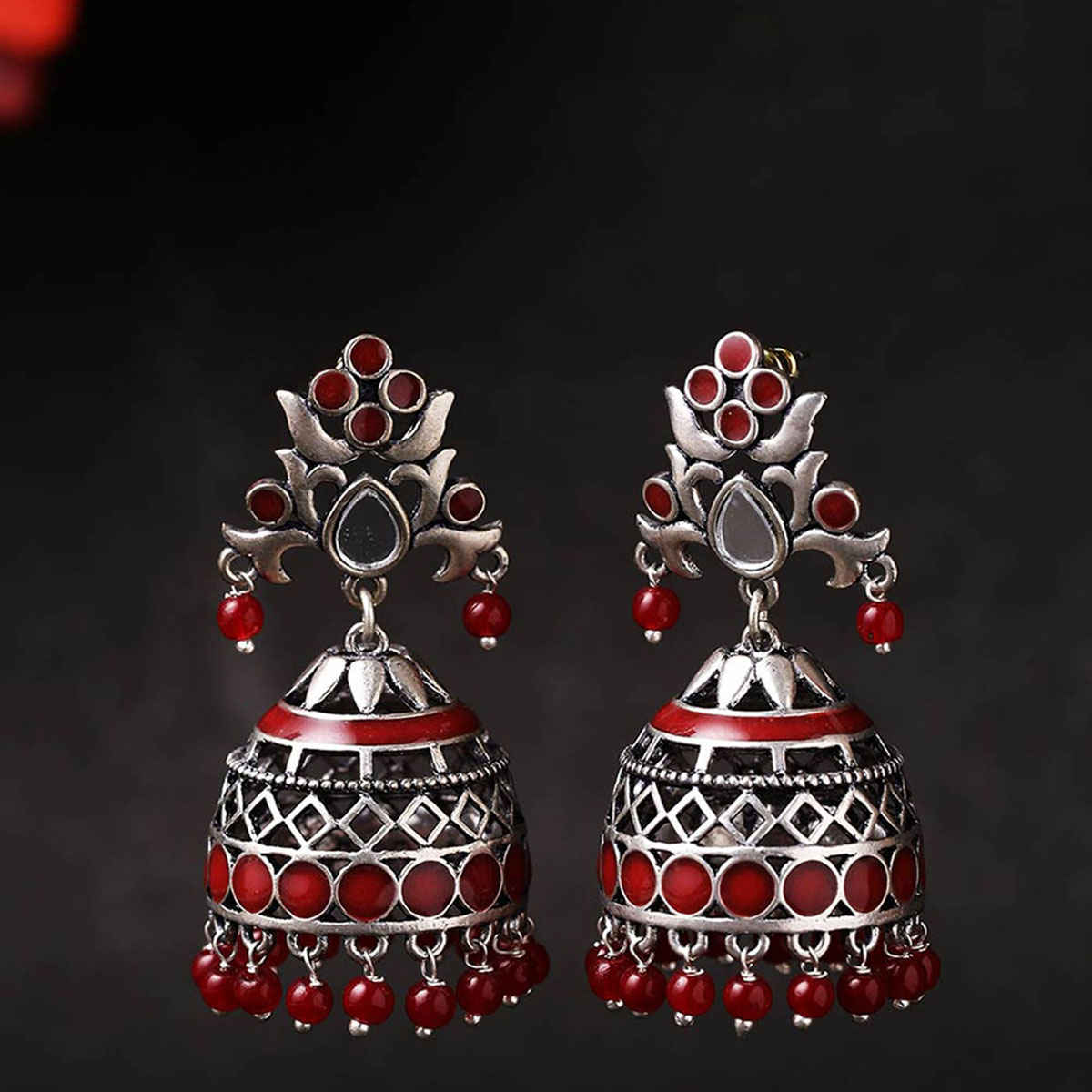 Voylla Rangabati Cutwork and Beads Earrings
