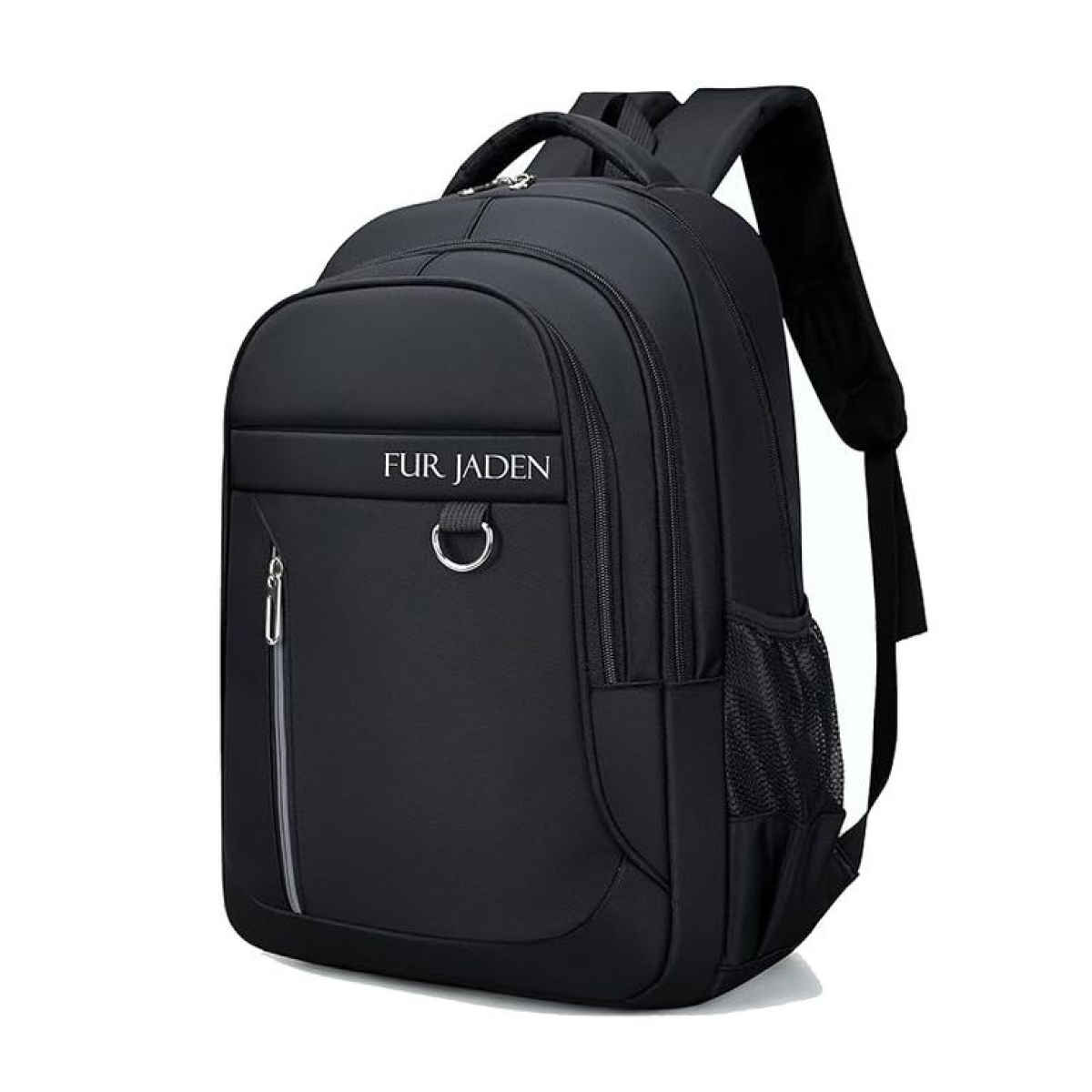 Fur Jaden Unisex Solid PU 35 L Top Handle Laptop Backpack | Black - 15.6 Inches