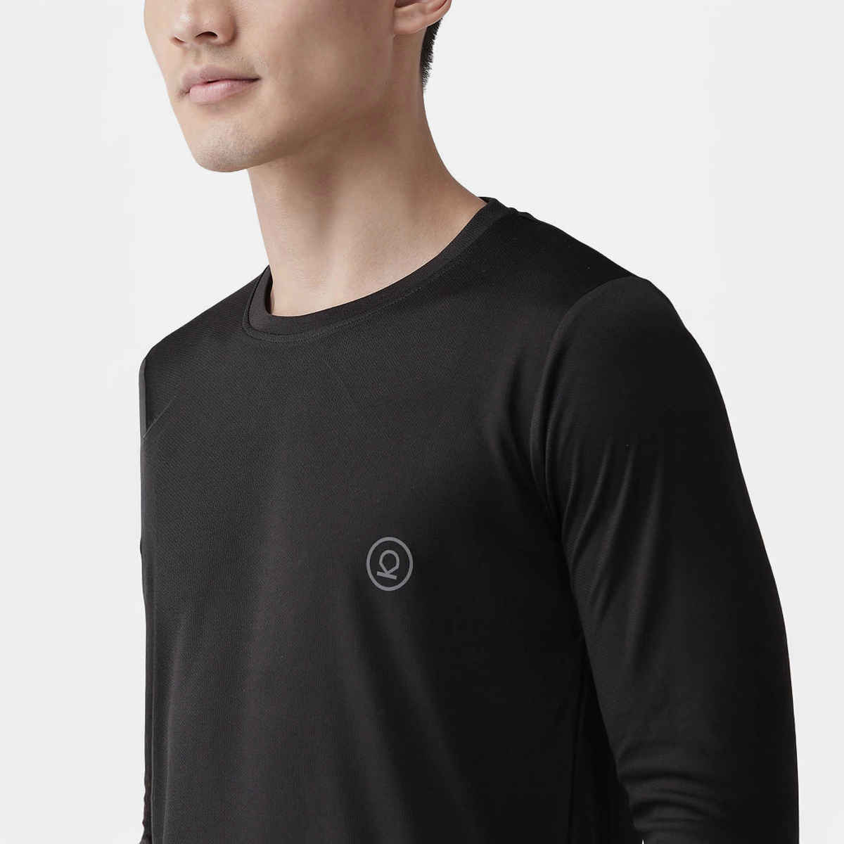 Chkokko Men's Gym Regular Fit Full Sleeves T-shirt | Black - S