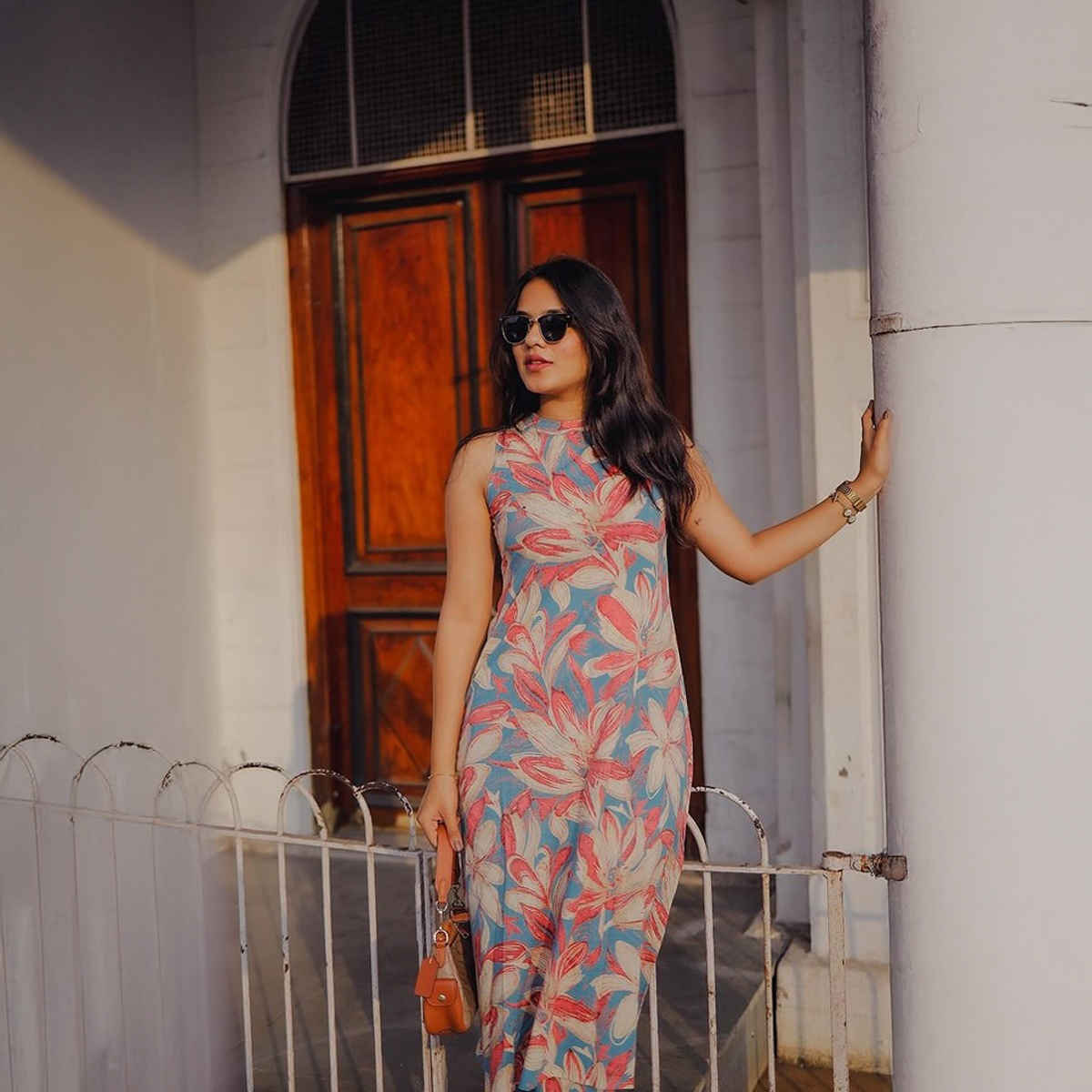 GoSriKi Women's Rayon Blend Straight Printed Kurta with Pant | Blue - S