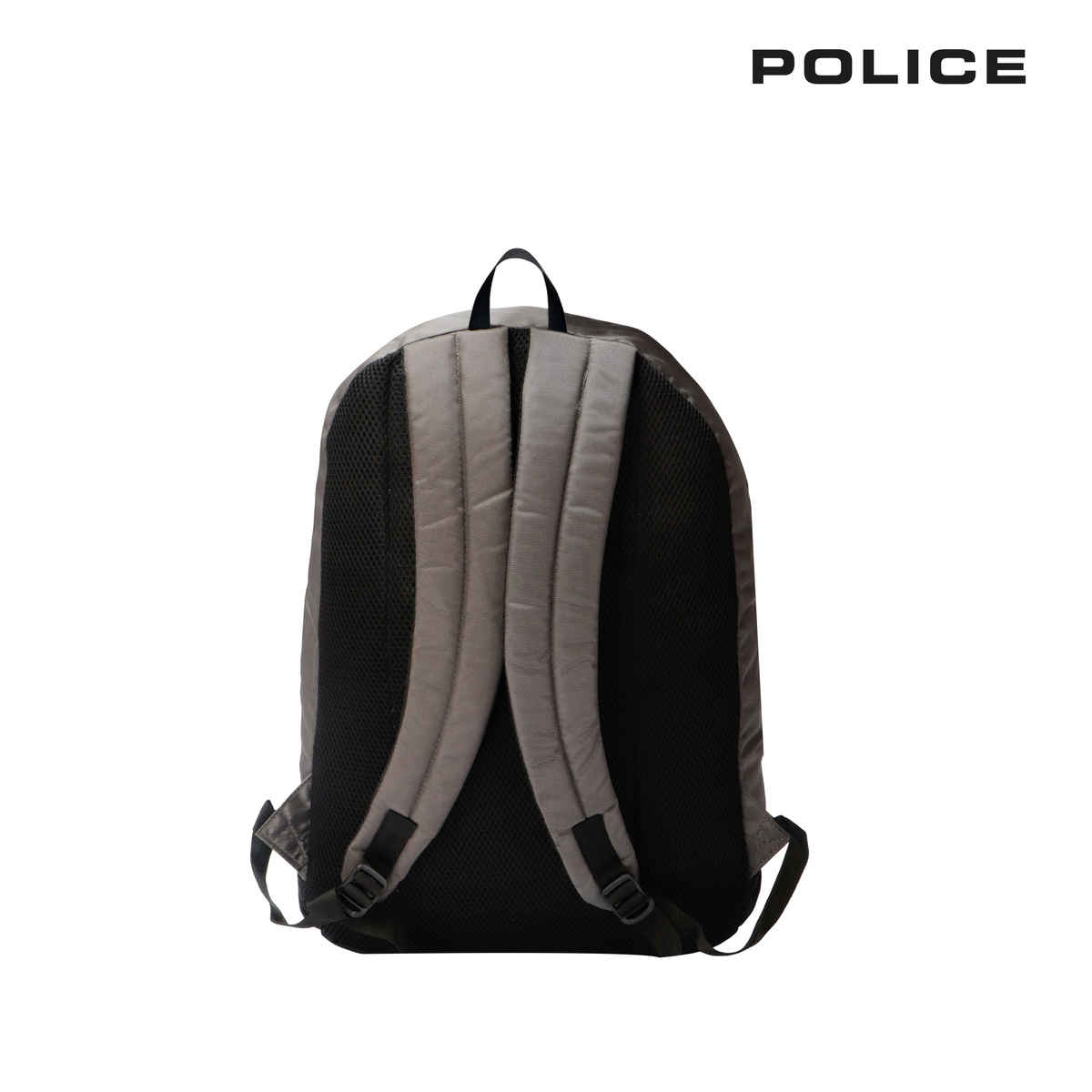 Police Unisex Solid Nylon 20 L Top Handle Laptop Backpack | Grey and Black - 15.6 Inches