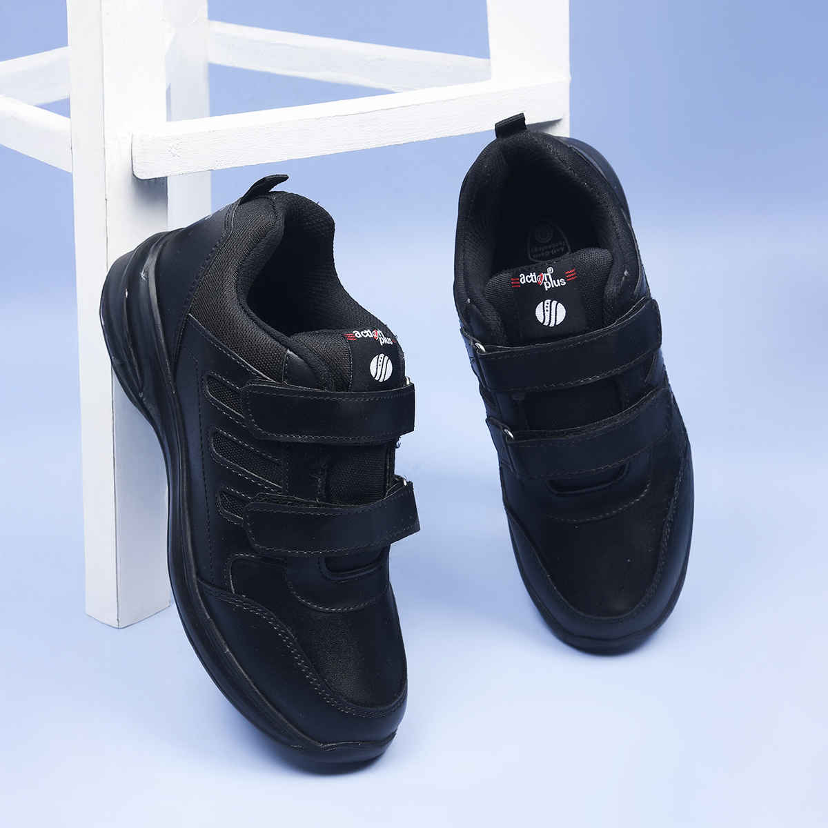 Action Kids School Shoes | AGT-52 | Black - UK 6