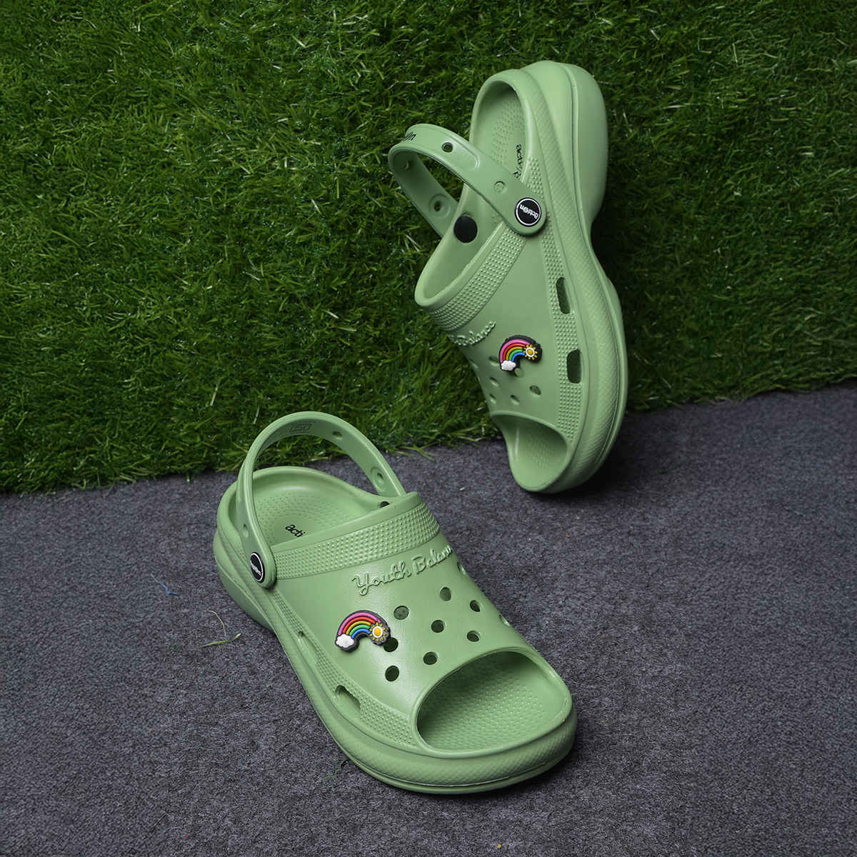 Action Girl's Ontl-22 Soft Sandals | Latest Design Sandals | Office Weal Sandals | Spring Green - UK 7