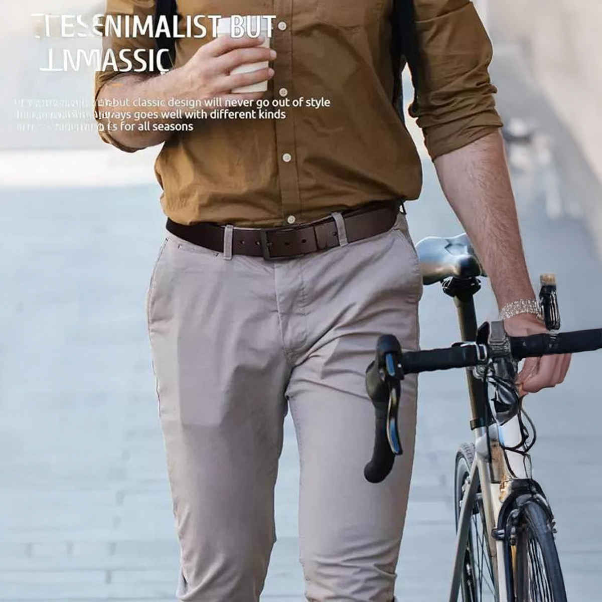 Kaezri Genuine Leather Brown Belt for Men With Bl. Buckle | Katabrbbd - 32