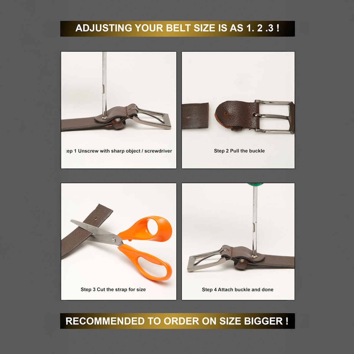 Teakwood Men's Leathers Belt | Brown - 40 in