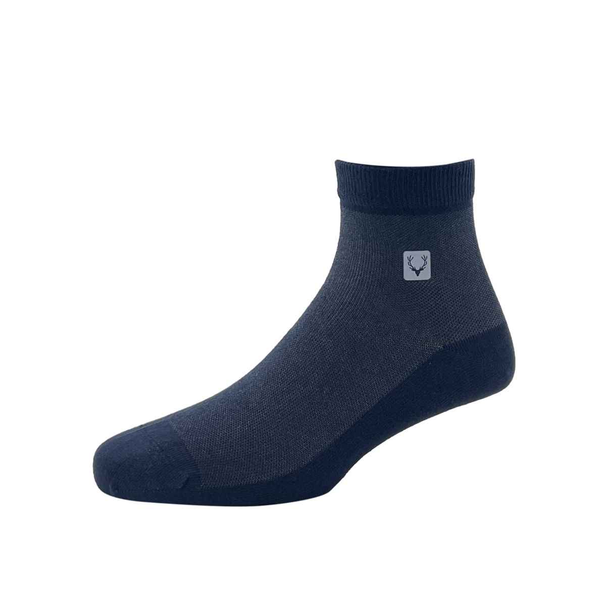 Allen Solly Men's Cotton Quarter Crew Pique Pattern Socks - Navy