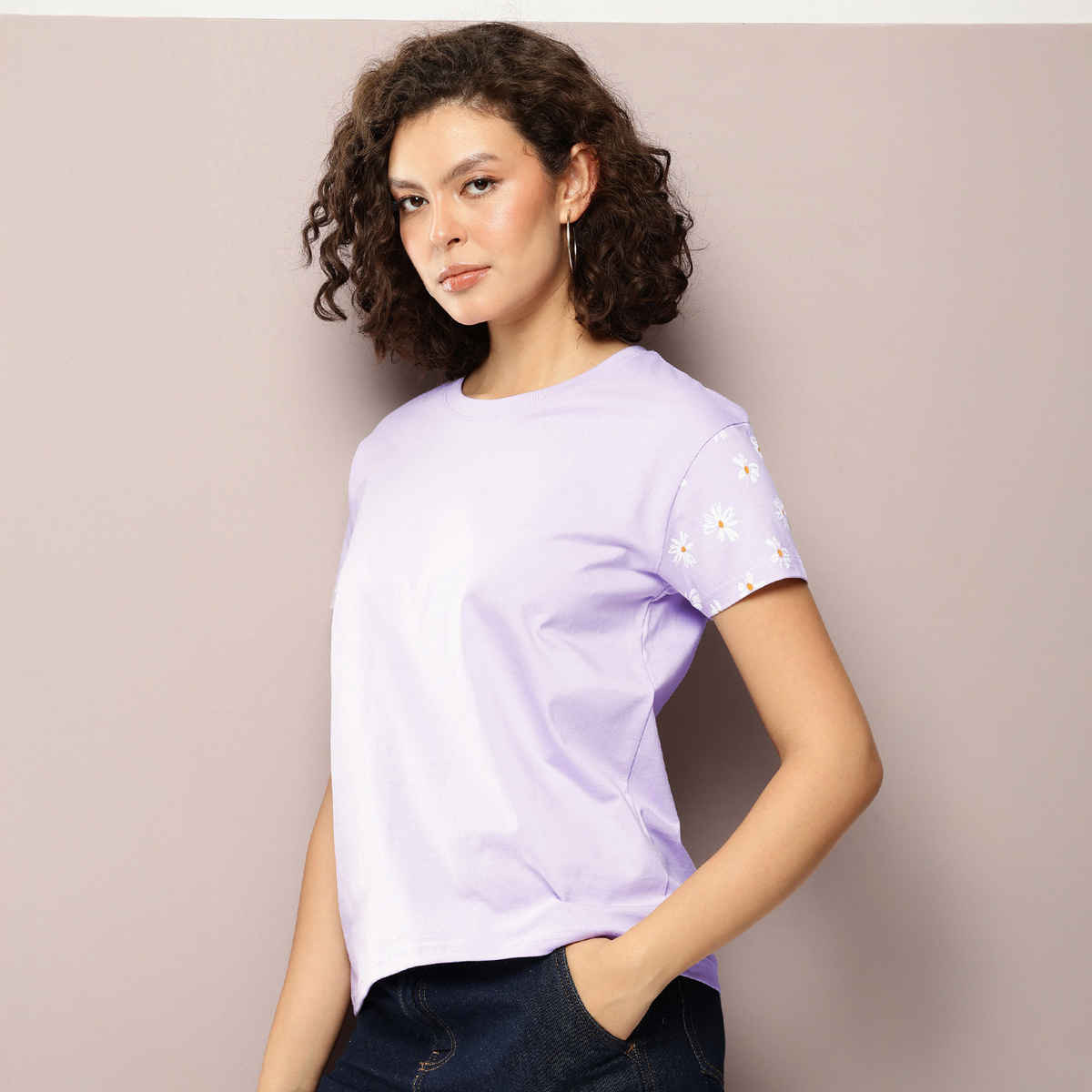 Dillinger Women's Boxy Regular Embroidery Crew Neck T-shirt | Blue - L