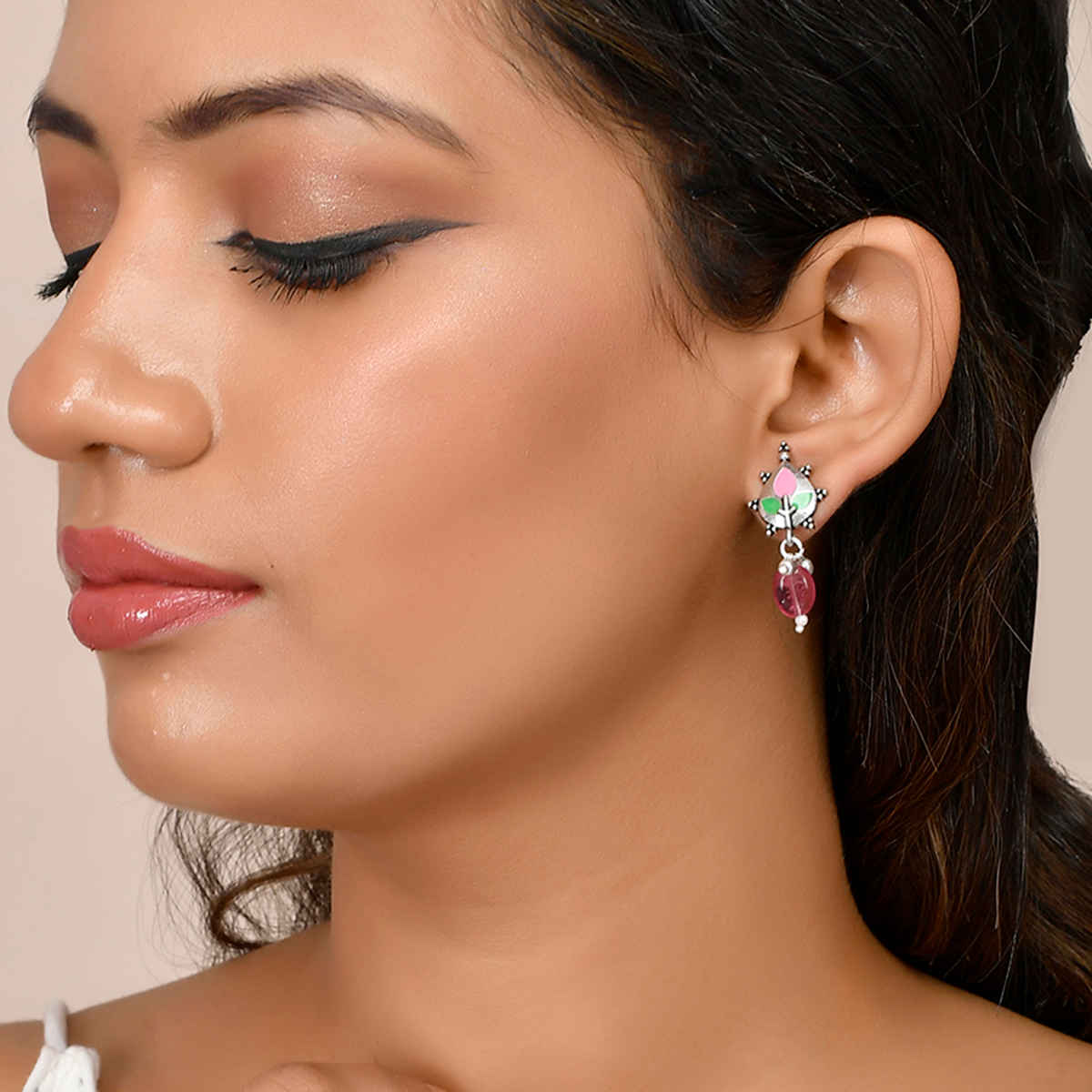 Voylla Bagh E Fiza Colourful Drop Earrings