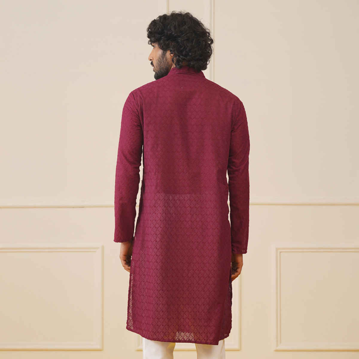 Jompers Men's Kurta | Ko 561 | Purple - M