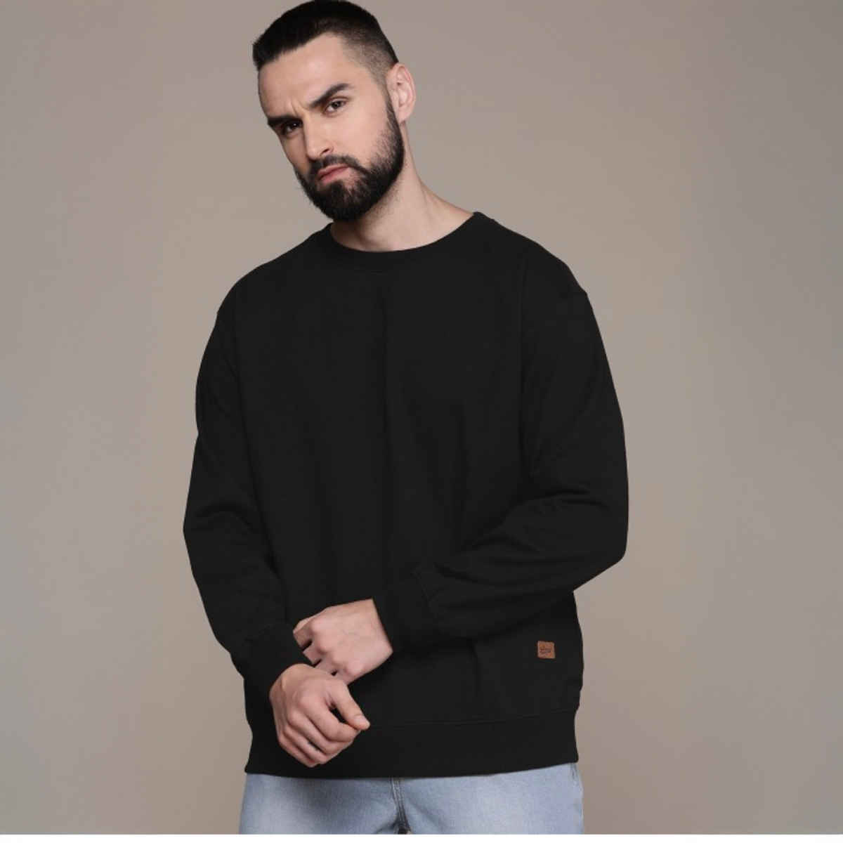 Outlaws Men's Cotton Rich Premium Sweatshirt | Black - XL