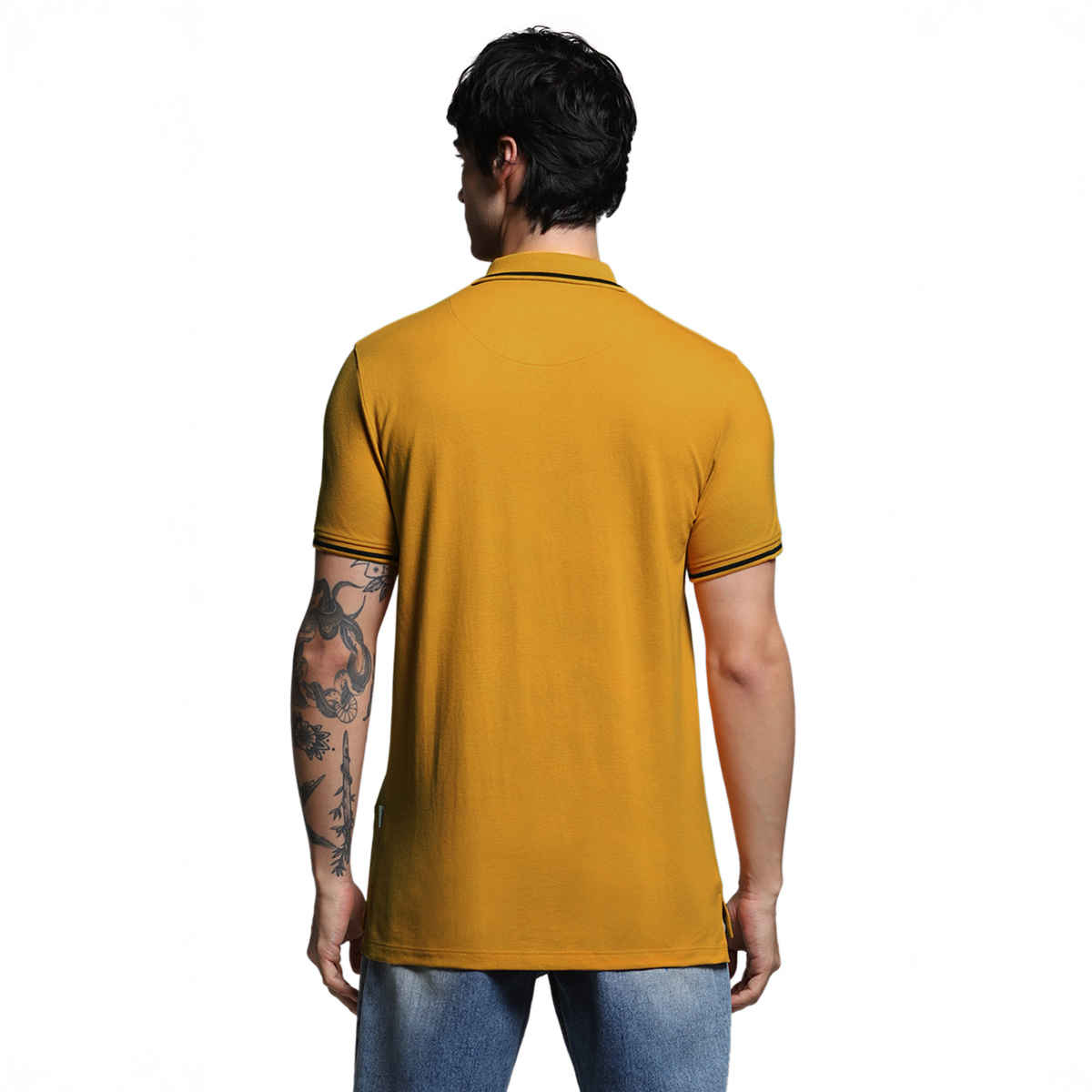 JACK & JONES Men's Regular Fit Short Sleeves Polo T-shirt | Yellow - XXL