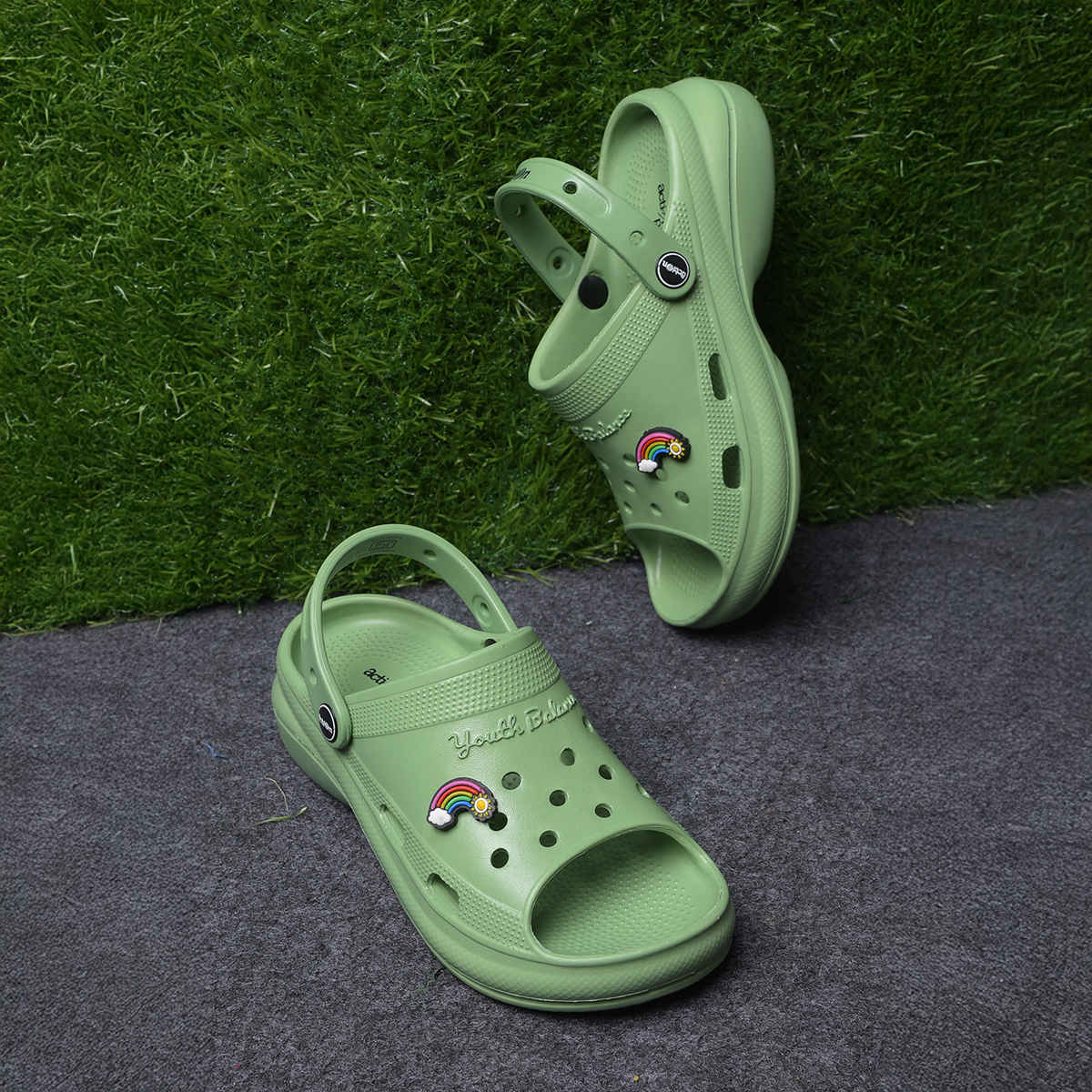 Action Girl's Ontl-22 Soft Sandals | Latest Design Sandals | Office Weal Sandals | Spring Green - UK 5